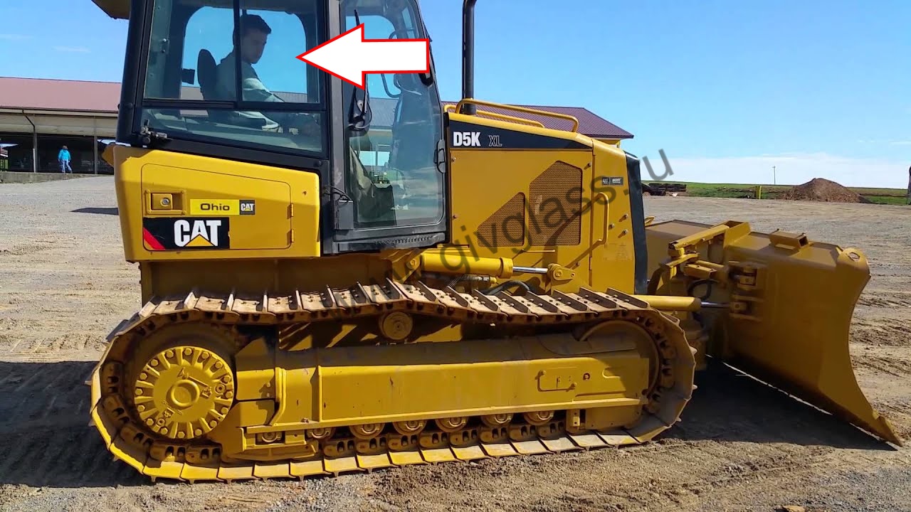 Бульдозер Caterpillar D5K XL / D6K - Стекло кузовное заднее правое верхнее глухое (закаленное)

​
